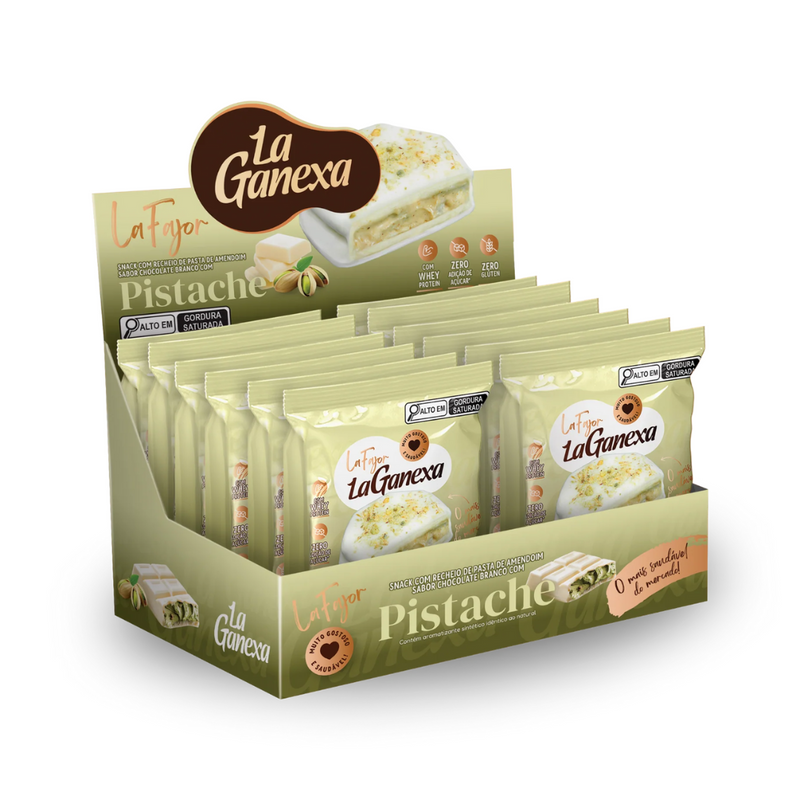 Display Alfajor sabor Pistache - 12 unidades - LA GANEXA