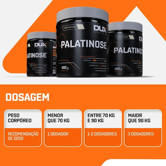 Palatinose - Pote 400g Dux Nutrition Sabor Sem Sabor