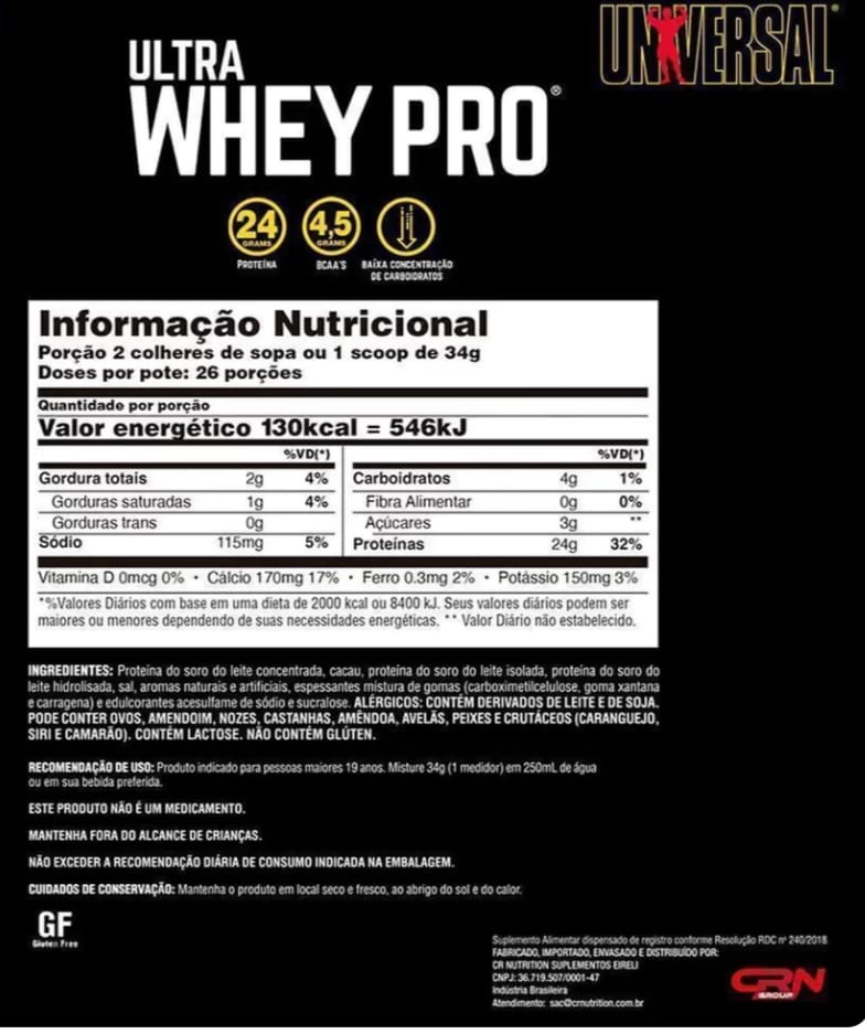 Whey Universal Ultra Whey Pro 909g - Universal Nutrition