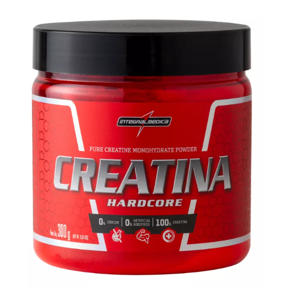 Creatina Mono-hidratada Integralmédica - Hardcore em Pó 300g sem Sabor