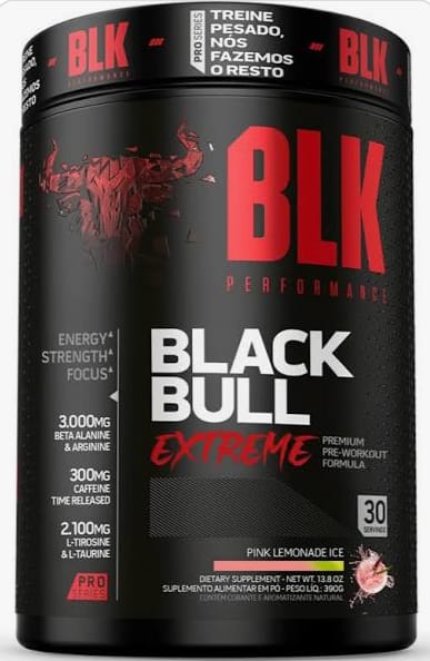 Black Bull Pré Treino 390g Extreme -  BLK PERFORMANCE