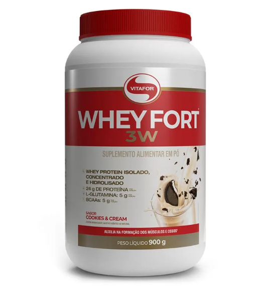 Whey fort 3W - 900g Chocolate - Vitafor