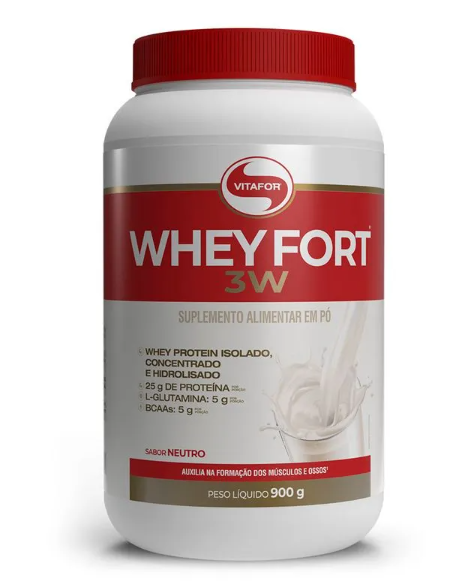 Whey fort 3W - 900g Chocolate - Vitafor