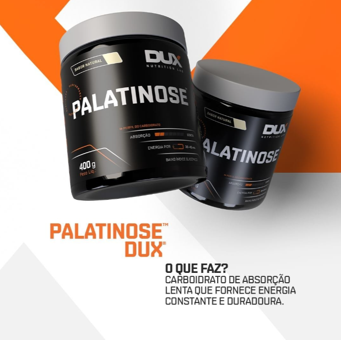 Palatinose - Pote 400g Dux Nutrition Sabor Sem Sabor