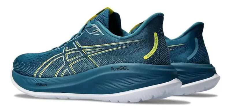 Tênis Asics GEL - CUMULUS 26  MASCULINO - EVENING TEAL / BRIGHT YELLOW