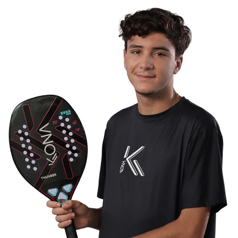 RAQUETE BEACH TENNIS KONA THUNDER BLACK + KIT