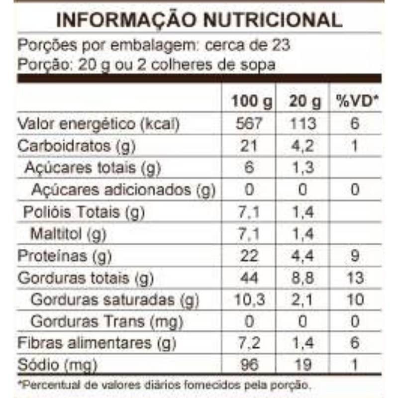 Pasta de Amendoim LA GANEXA Sabor Chocolate ao Leite Crocante - 25% de Proteína