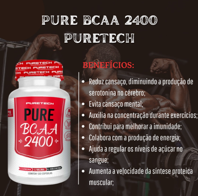 BCAA Pure 2400 PureTech - 120 Cápsulas