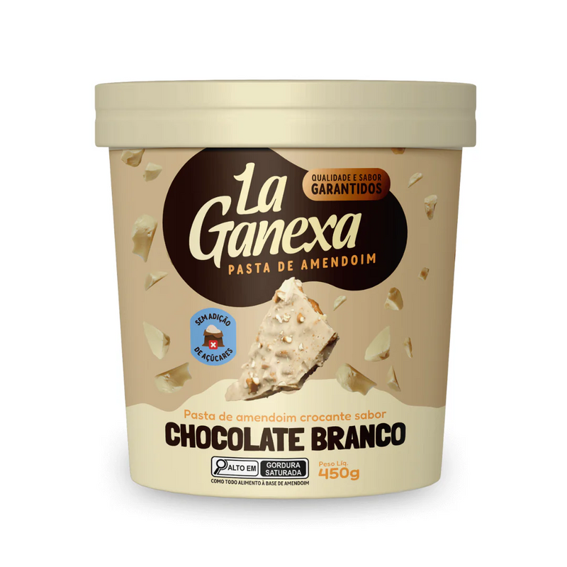 Pasta de Amendoim LA GANEXA sabor Chocolate Branco