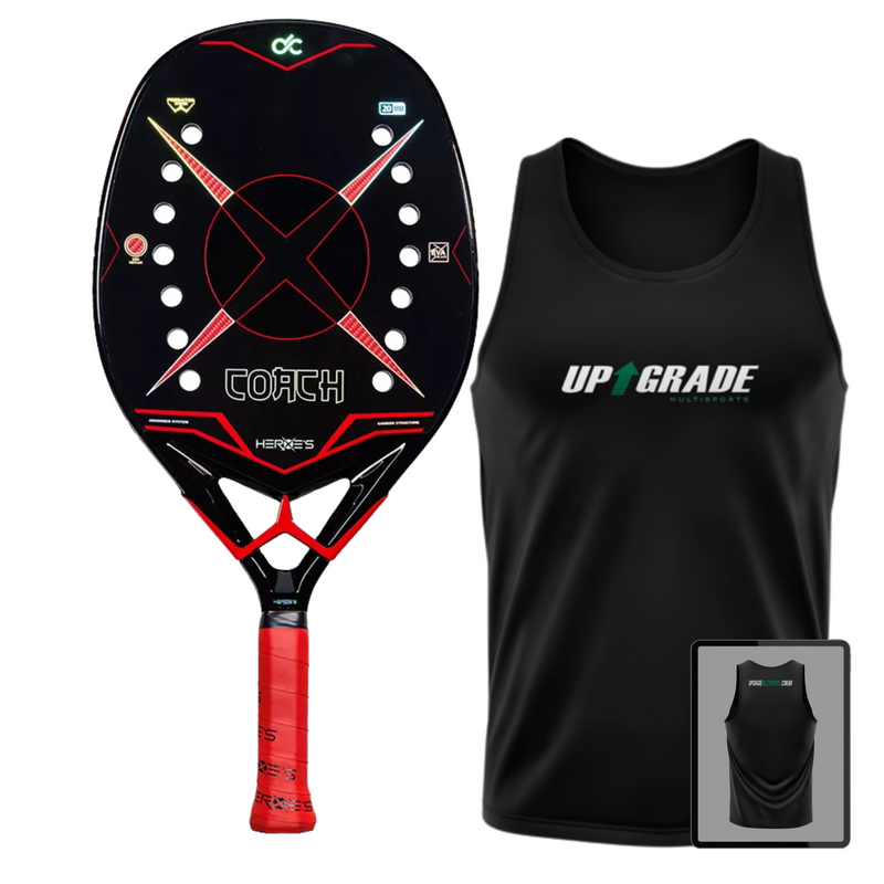 Raquete de Beach Tennis Heroe´s  COACH 2025 + Camiseta Exclusiva Upgrade