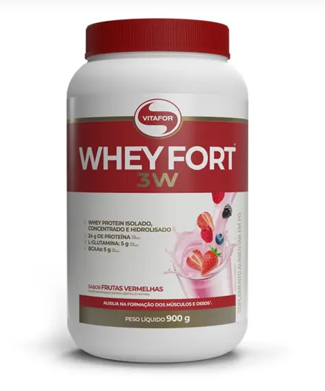 Whey fort 3W - 900g Chocolate - Vitafor