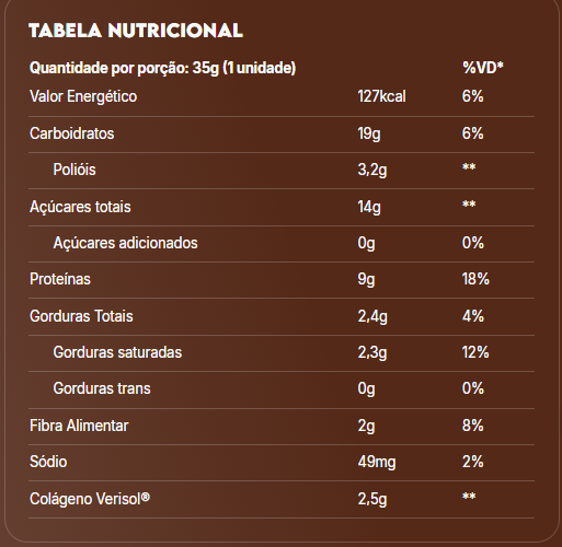 True Protein Bar Chocolate Meio Amargo Display c/ 12 Unidades True Source - Barra de Proteina