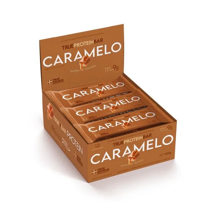 True Protein Bar Caramelo Display c/ 12 UnidadesTrue Source - Barra de Proteina