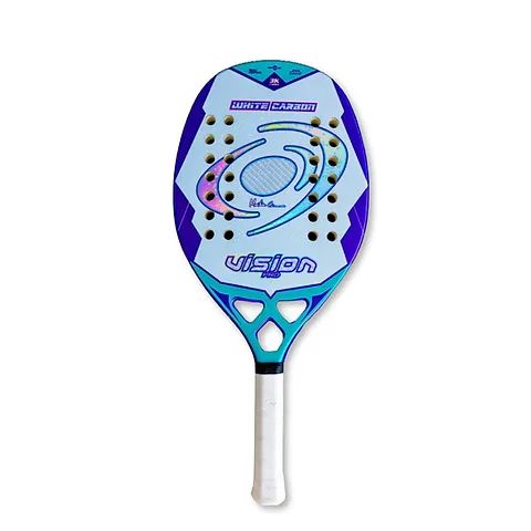 Raquete Beach Tennis Vision White Carbon 25 - Marília Câmara + Sapatilha Exclusiva NEOPREME UPGRADE MULTISPORTS