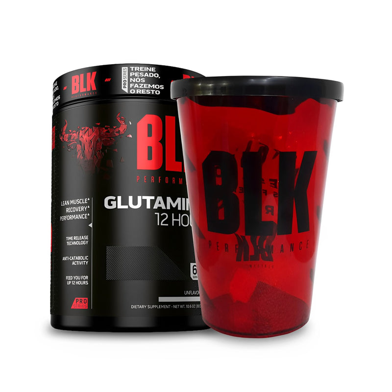 Glutamine 12 Hour 300g Blk Performance + Copo Exclusivo BLK