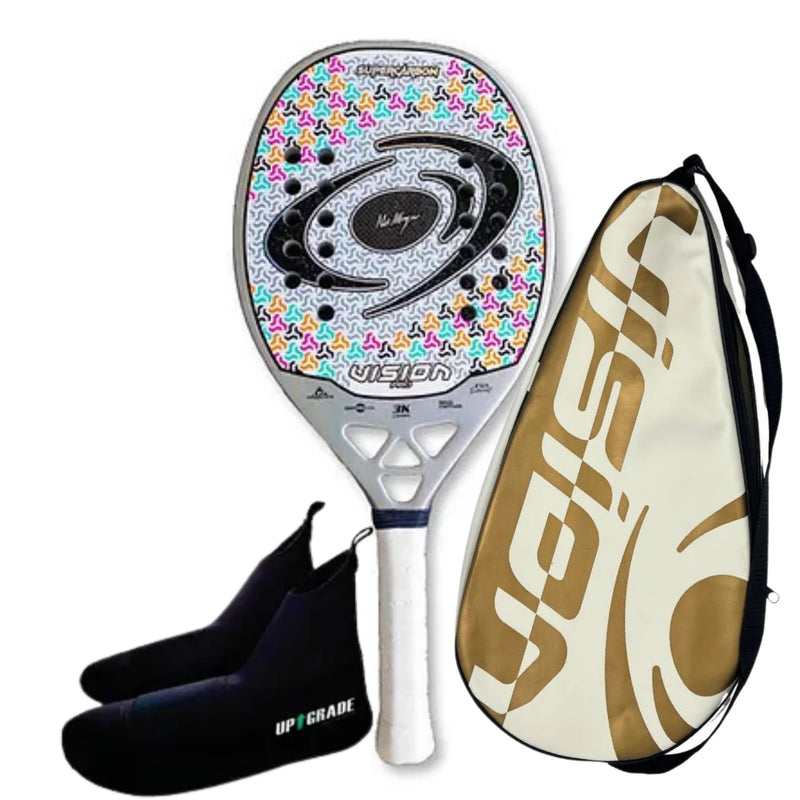 RAQUETE BEACH TENNIS VISION SUPERCARBON PRO 2025 + SAPATILHA NEOPREME UPGRADE EXCLUSIVA