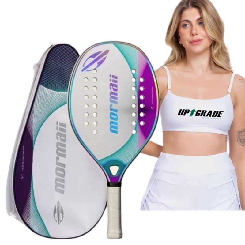 RAQUETE BEACH TENNIS MORMAII VITÓRIA MARCHEZINI + TOP EXCLUSIVO UPGRADE MULTISPORTS