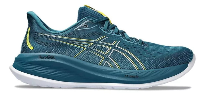 Tênis Asics GEL - CUMULUS 26  MASCULINO - EVENING TEAL / BRIGHT YELLOW