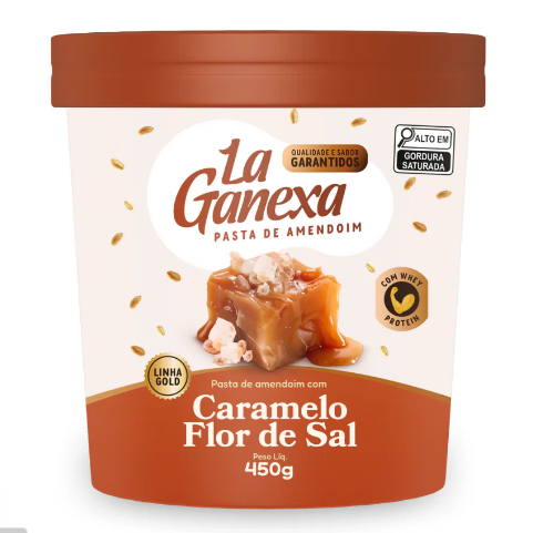 Pasta de Amendoim La Ganexa sabor Caramelo e Flor de Sal