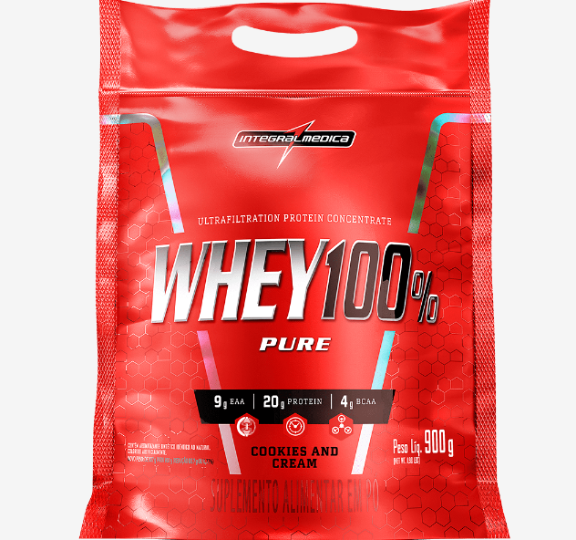 Whey Protein 100% Refil 900g - IntegralMédica