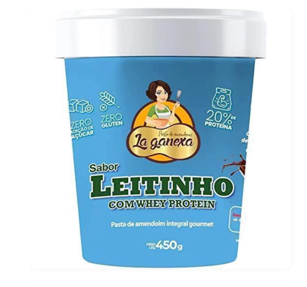 Pasta de Amendoim La Ganexa Leitinho 450g - Com Whey Protein